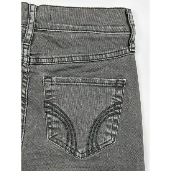 Hollister Jean Shorts  Women's Size 0 / w24  Gray Denim Cut-Off High Rise Shorts - Picture 4 of 7